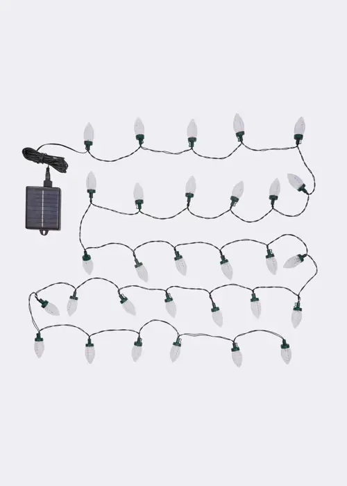 A photo of Set of 30 Multipower Pinecone Solar String Lights