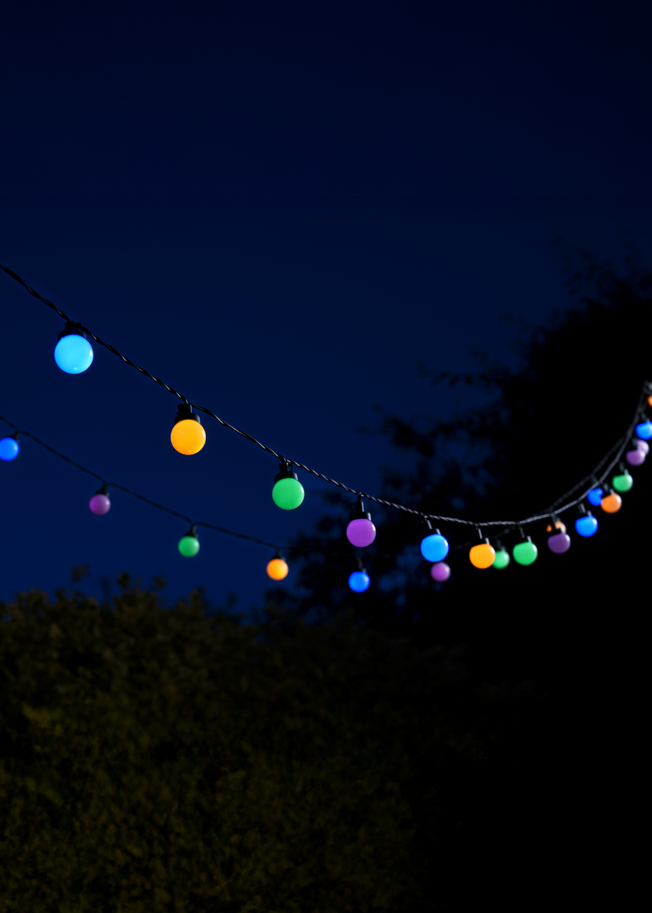 Set of 30 multipower festoon solar string lights