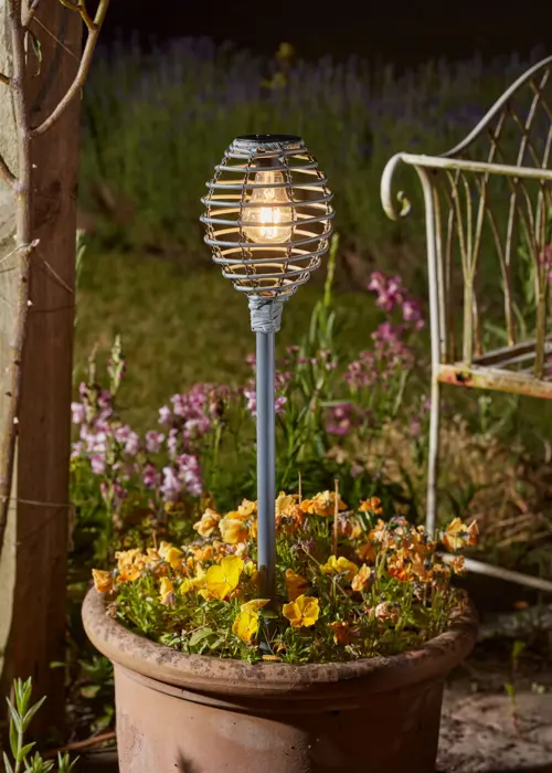 A photo of Lumina Faux Rattan Stake Slate