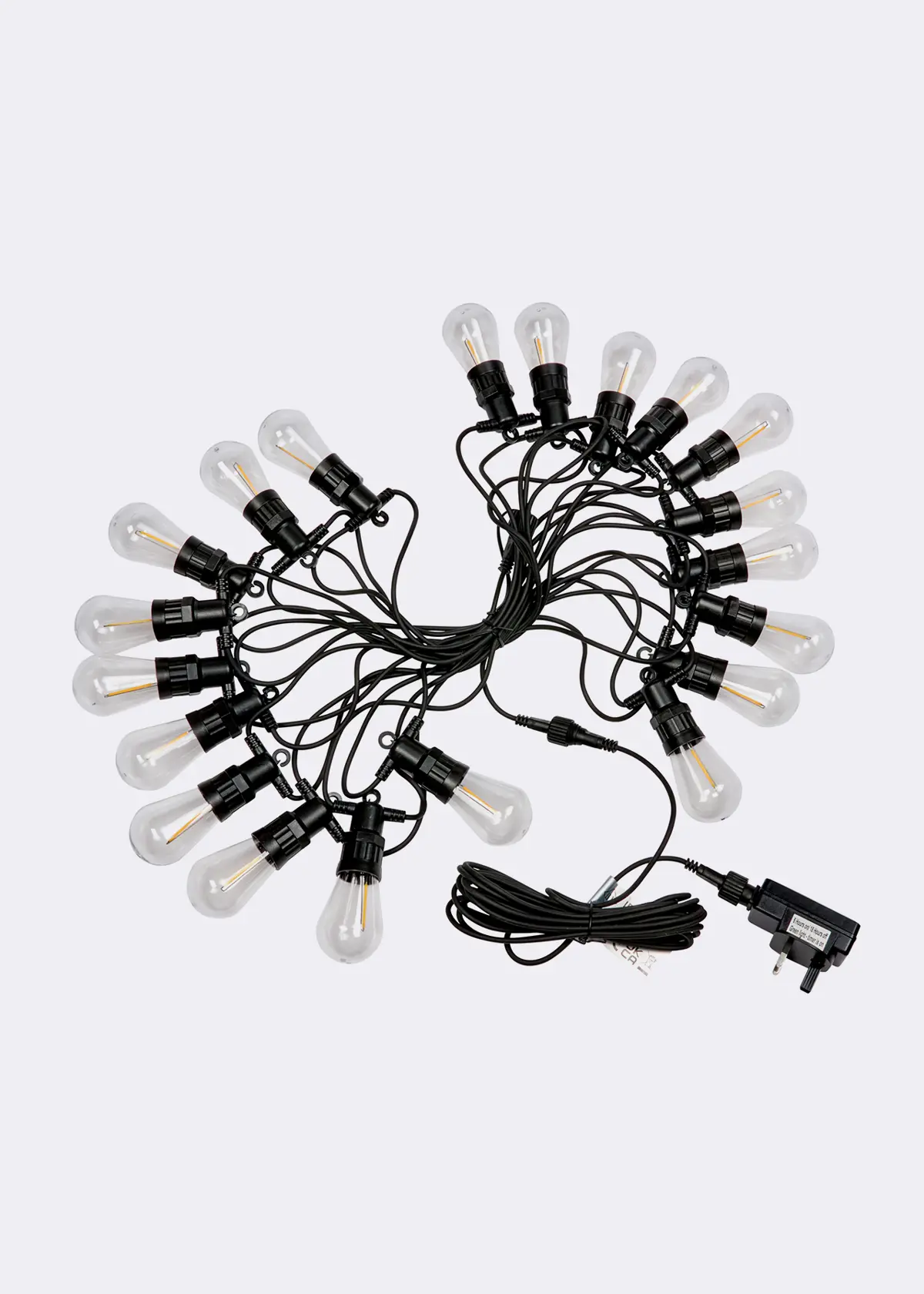 A photo of Set Of 20 Vintage Festoon Multi-Colour Solar String Lights