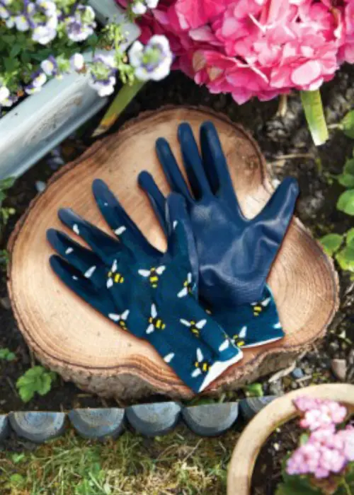 A photo of Seed & Weed Gardening Gloves Medium Bees
