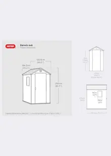 Darwin 4x6 Resin Garden Shed