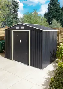 Trentvale 8x6 Metal Apex Shed Dark Grey