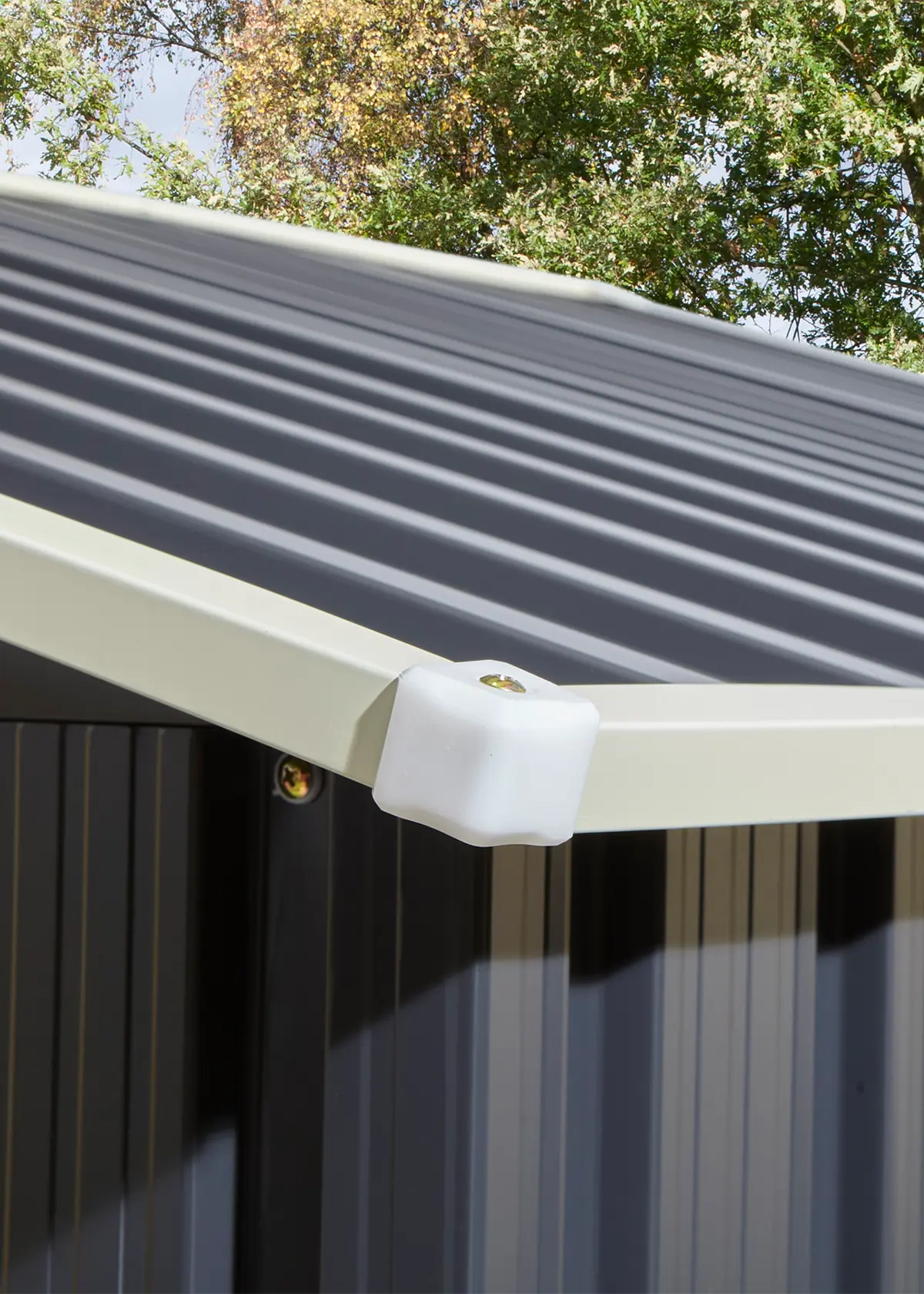 A photo of Trentvale 8x6 Metal Apex Shed Dark Grey