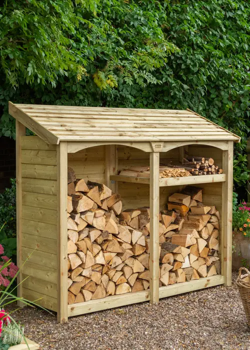 A photo of Premium Heritage Double Wooden Log Store