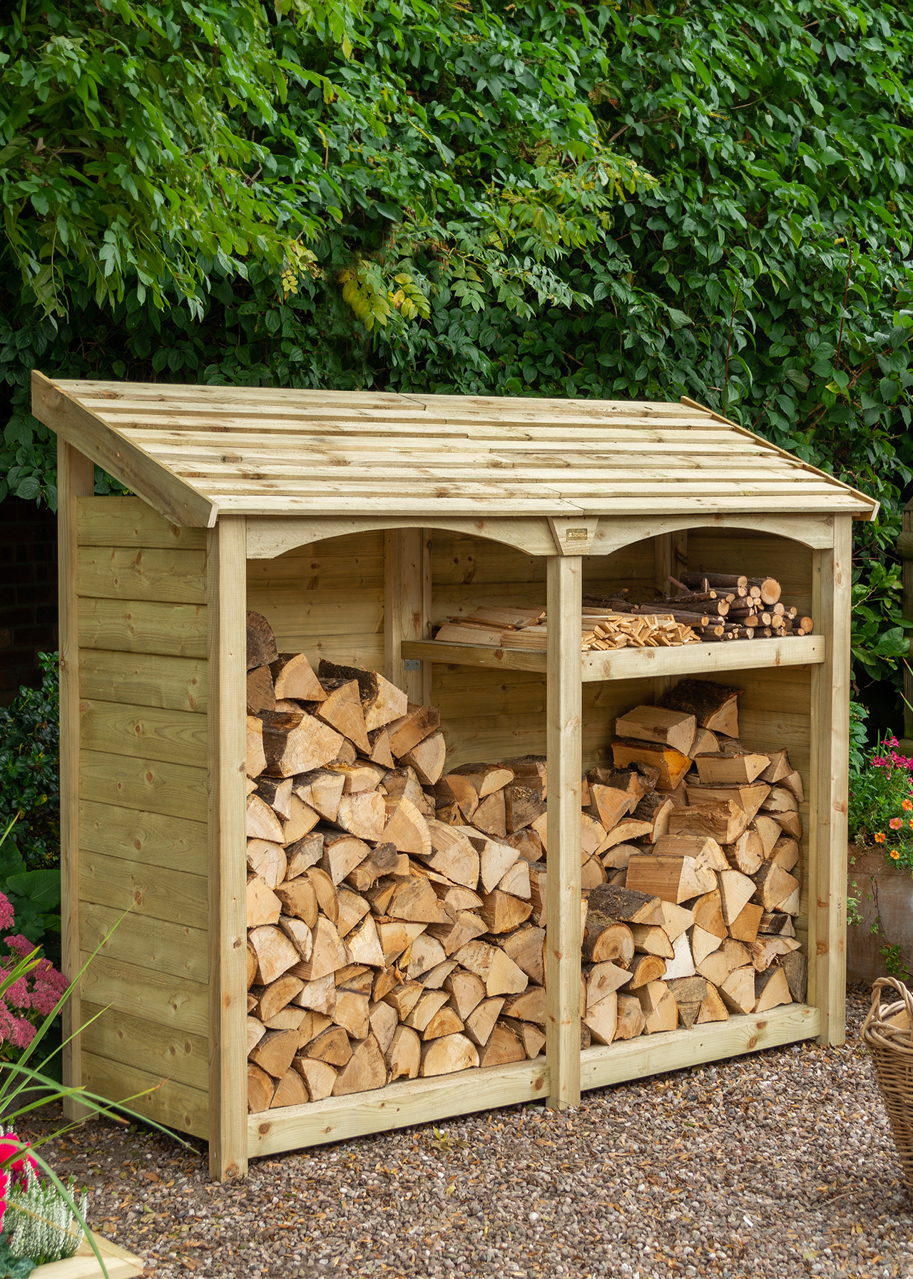 Premium Heritage Double Wooden Log Store