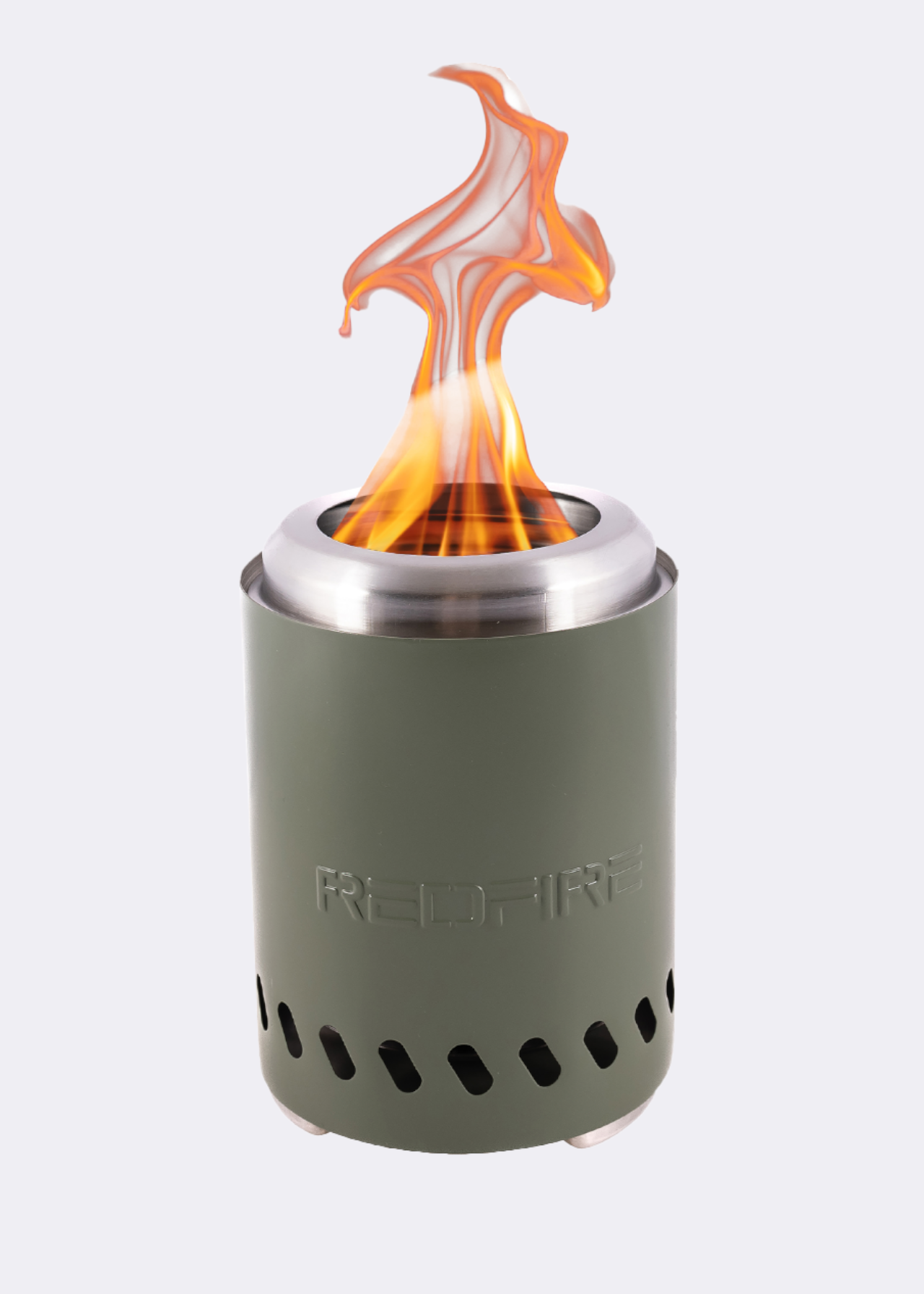 RedFire Volcano Pellet Tabletop Fire Pit Small Olive Green