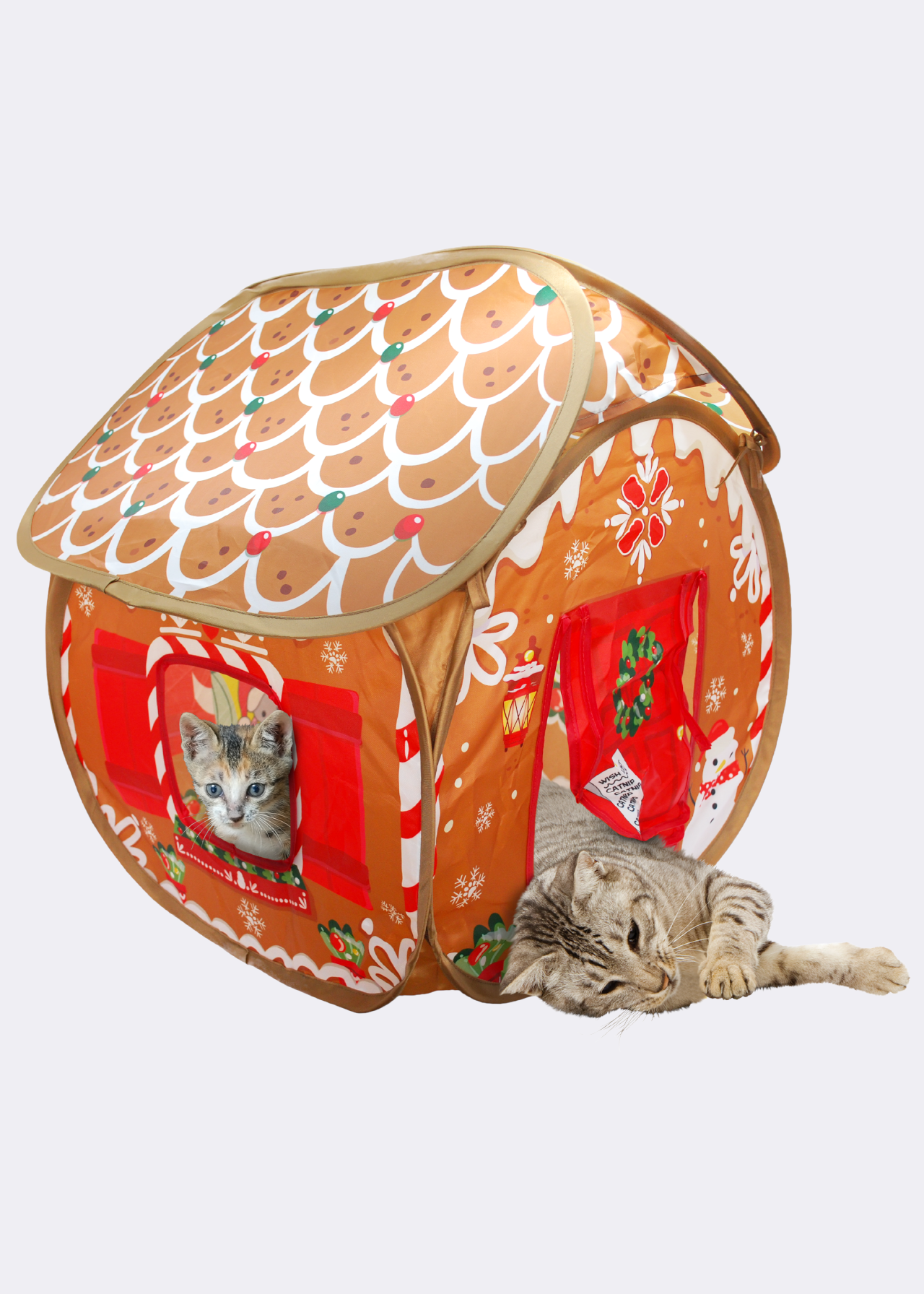 KONG Holiday Play Gingerbread Bungalow for Cats