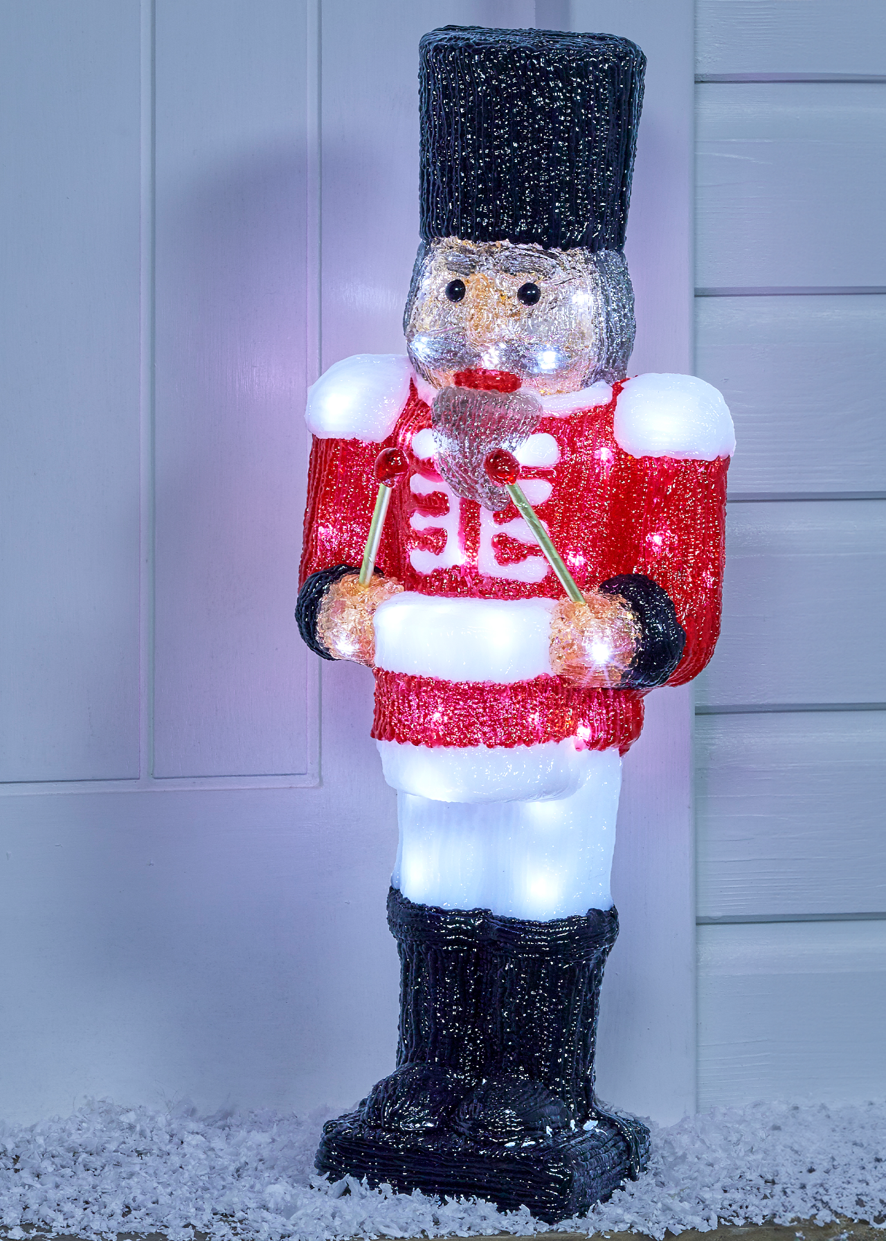 Acrylic Nutcracker Soldier Outdoor LED Light
