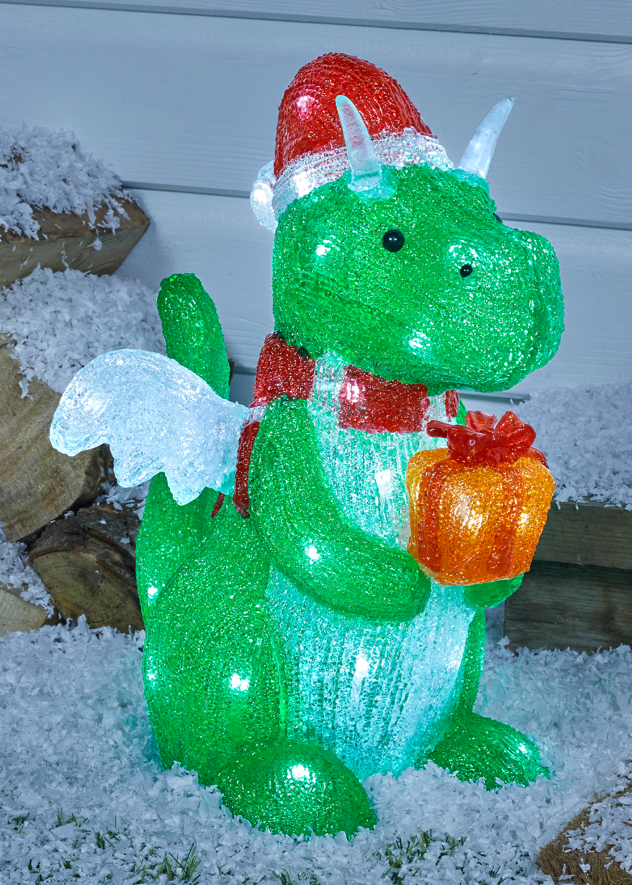 Festive Acrylic Dragon Outdoor LED Light