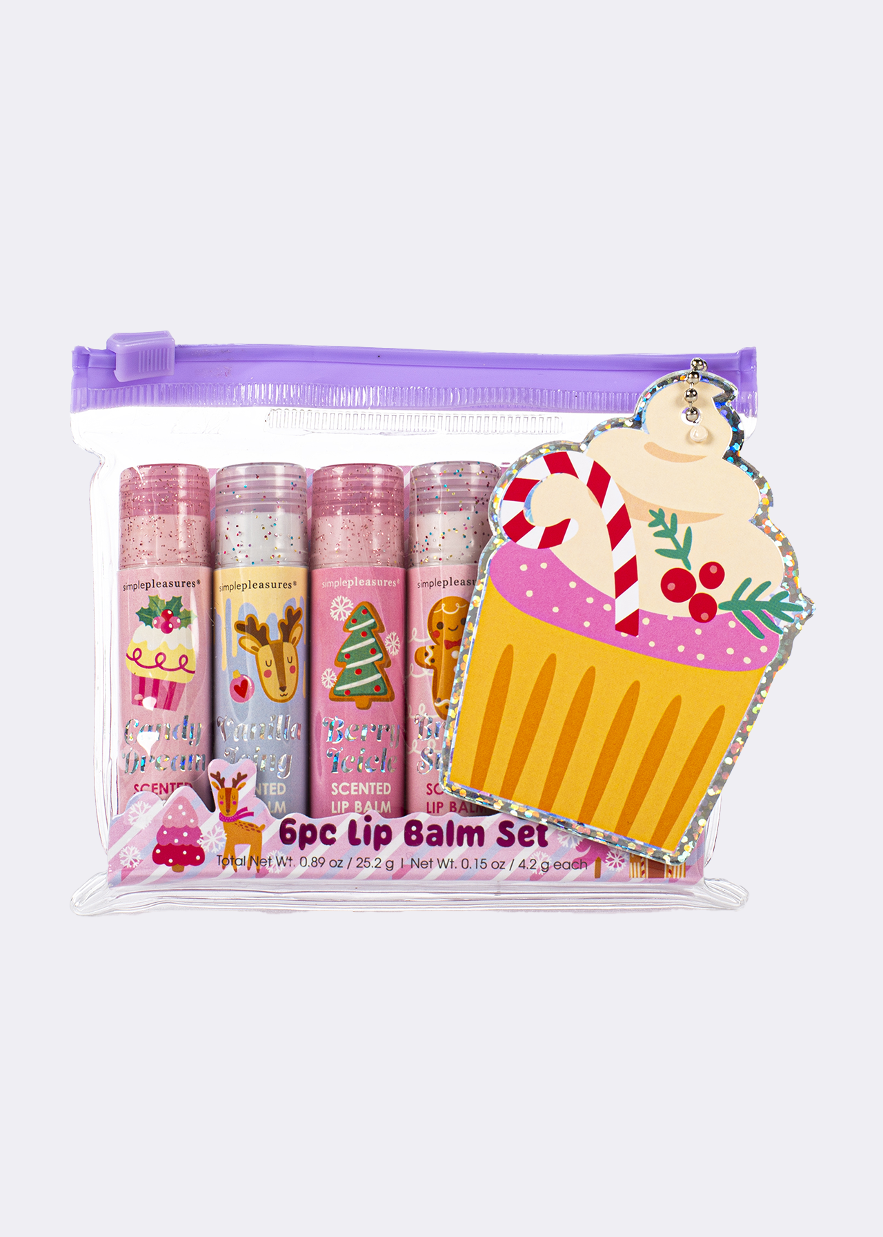 Cupcake Glitter Lip Balm Gift Set