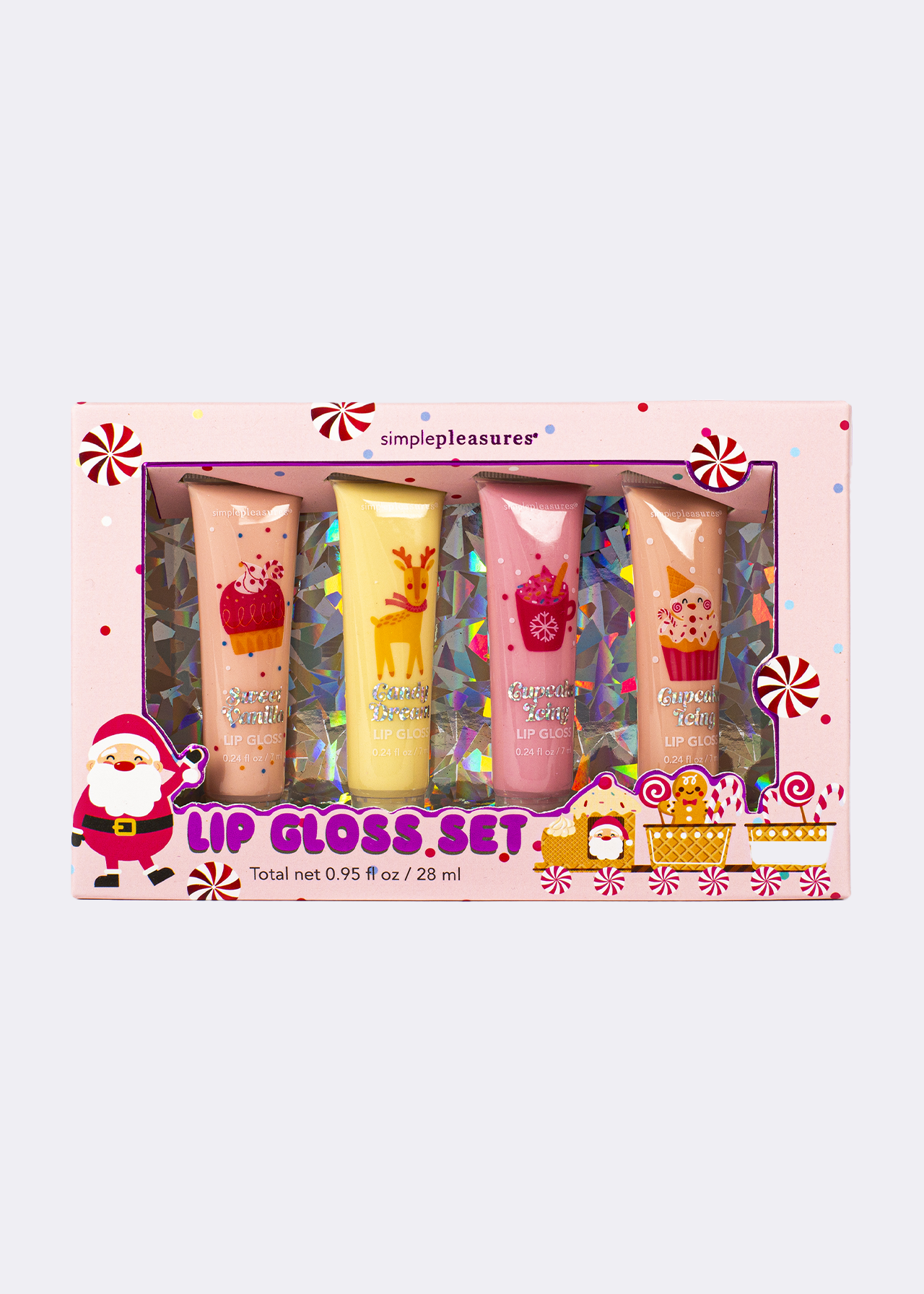 Pack of 4 Festive Lip Gloss Gift Set