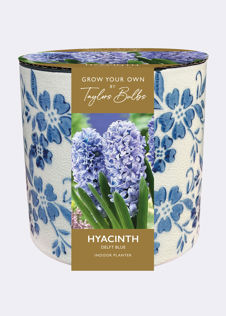 Vintage Blue Floral Ceramic Planter