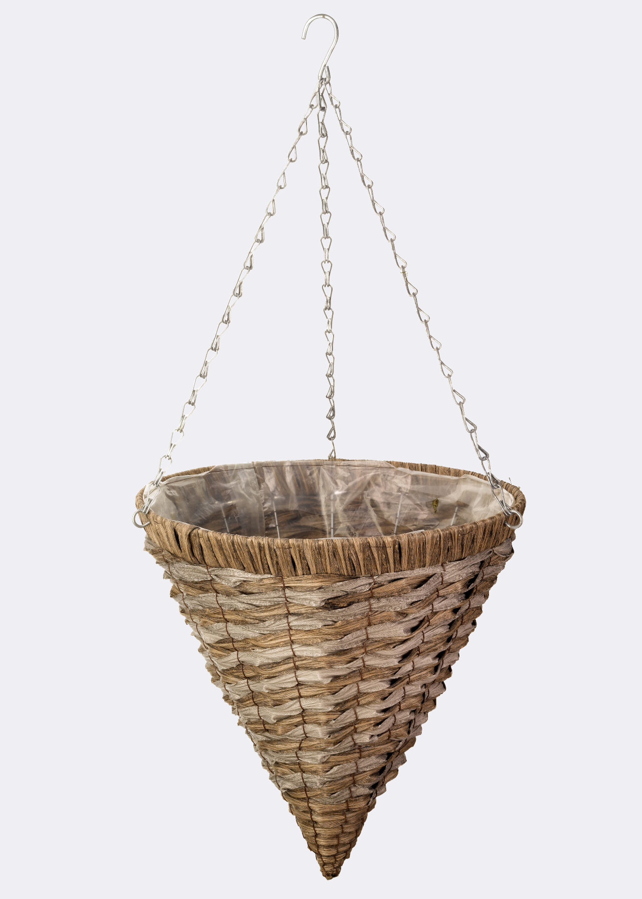 14in Rattan Faux Hanging Cone