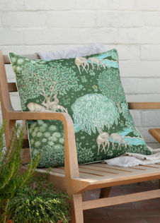 William Morris Brook Cushion 55x55cm Green