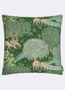 William Morris Brook Cushion 55x55cm Green