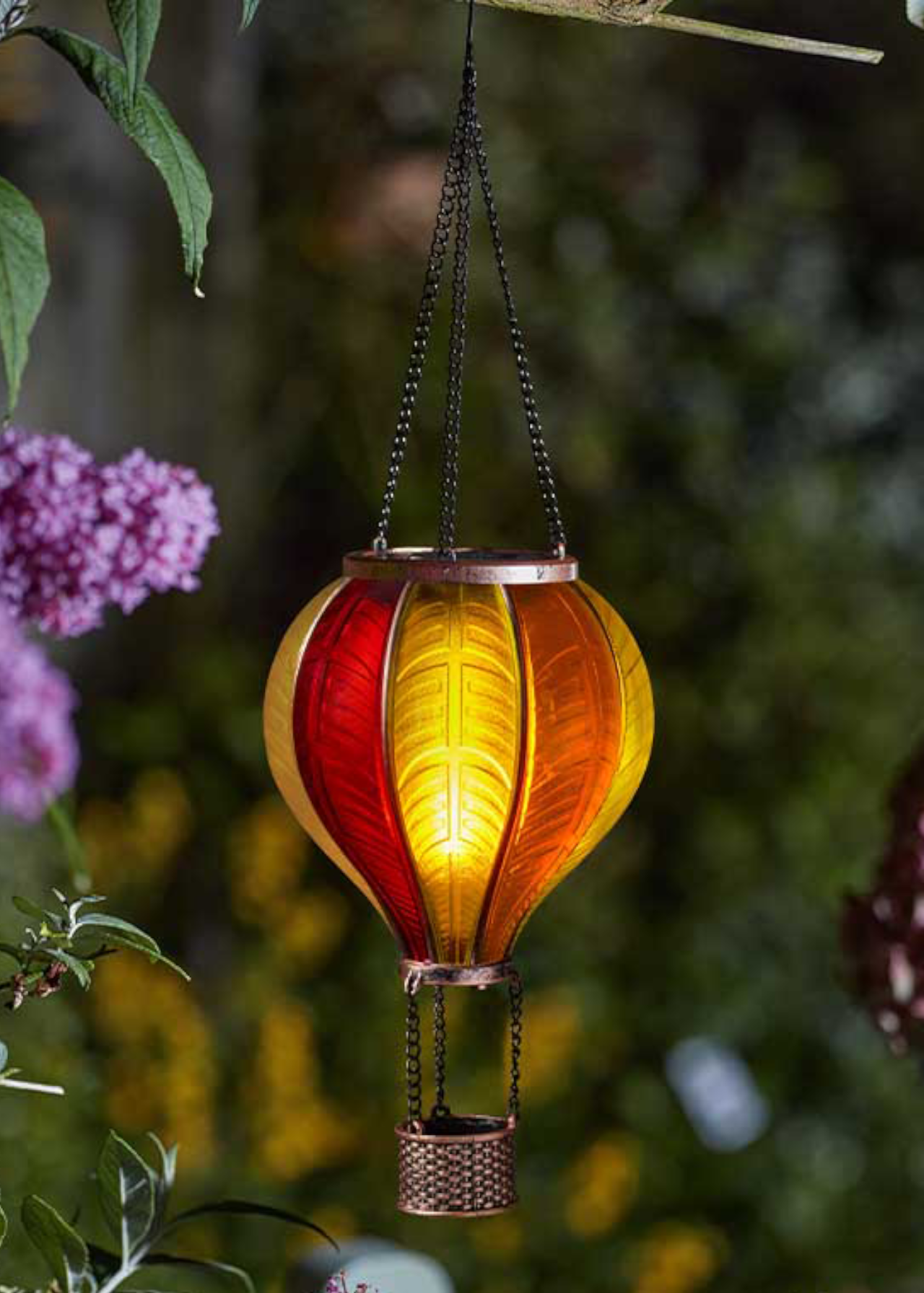 Sunset Flaming Balloon Solar Light