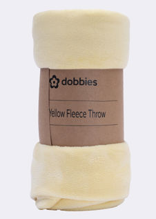 Yellow Fleece Throw 130x170cm