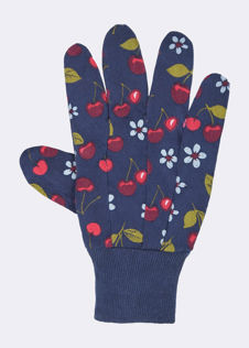 Cotton Grips Medium Gardening Gloves Cherry Triple Pack