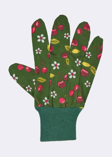 Cotton Grips Medium Gardening Gloves Cherry Triple Pack
