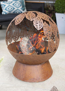 La Hacienda Leaf Globe Firepit