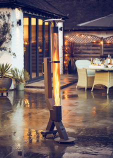 Outback Lunar Classic Pellet Patio Heater 1.72m Black Steel