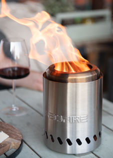 RedFire Volcano Pellet Tabletop Fire Pit Small Stainless Ste