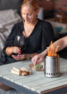RedFire Volcano Pellet Tabletop Fire Pit Small Stainless Ste