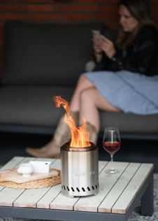 RedFire Volcano Pellet Tabletop Fire Pit Medium Stainless St