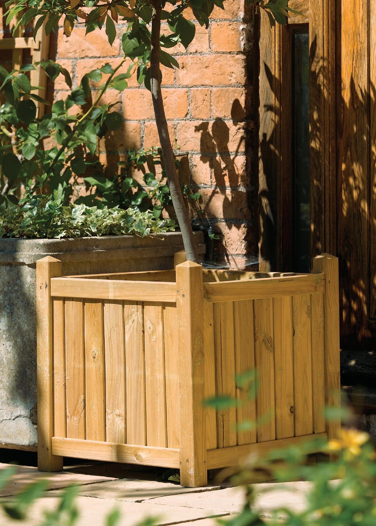 Wooden Square Planter