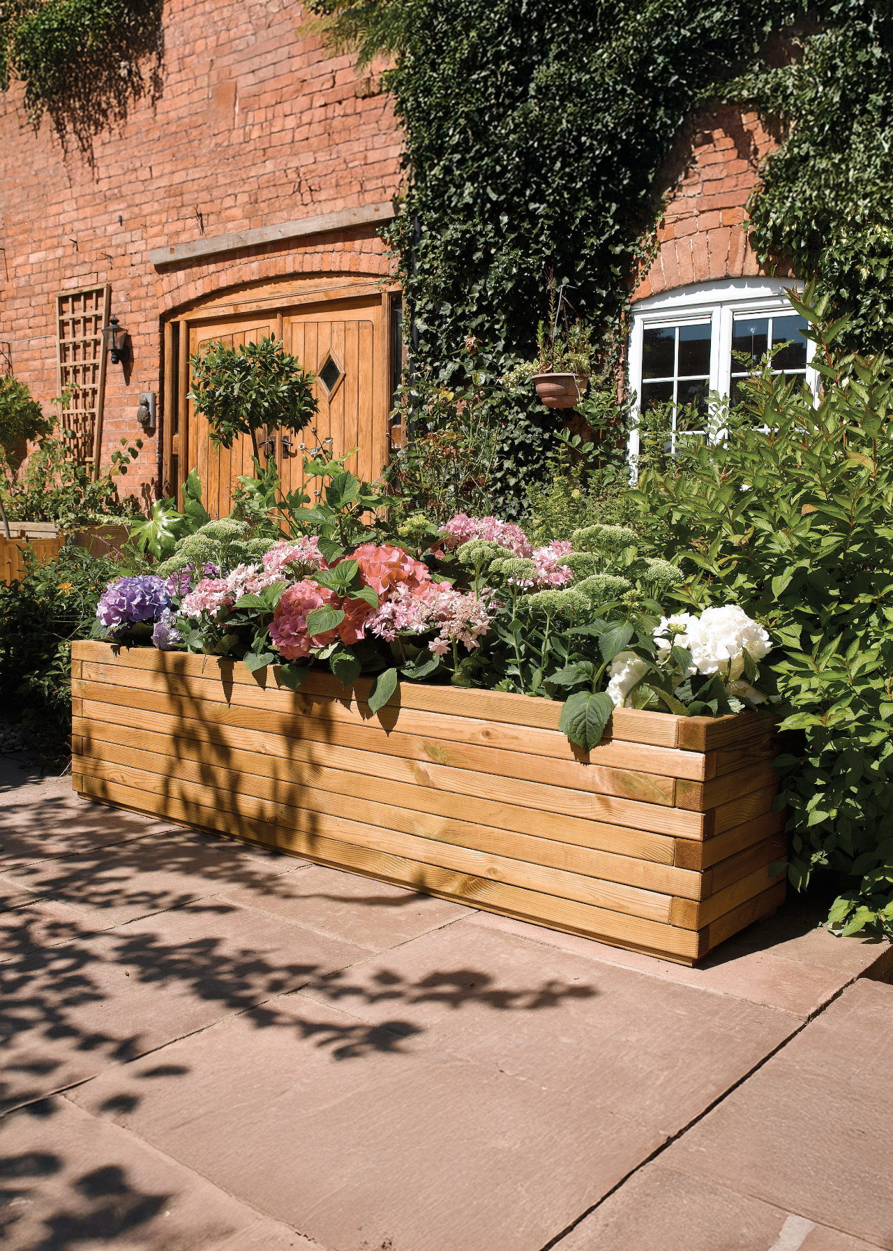 Wooden Patio Planter