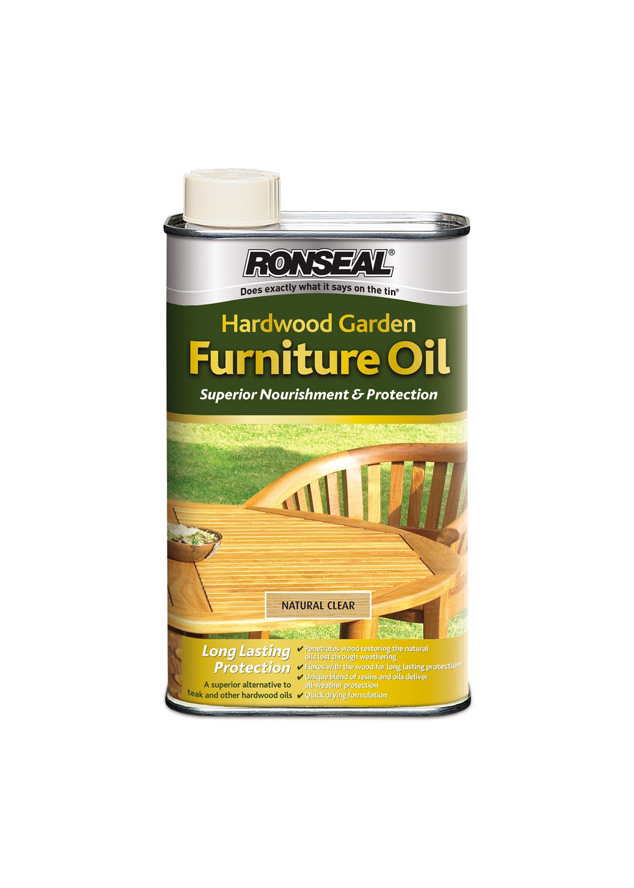 1l Natural Oak Oil Hardwood Furniture, Ronseal Garden Furniture Oil Teak