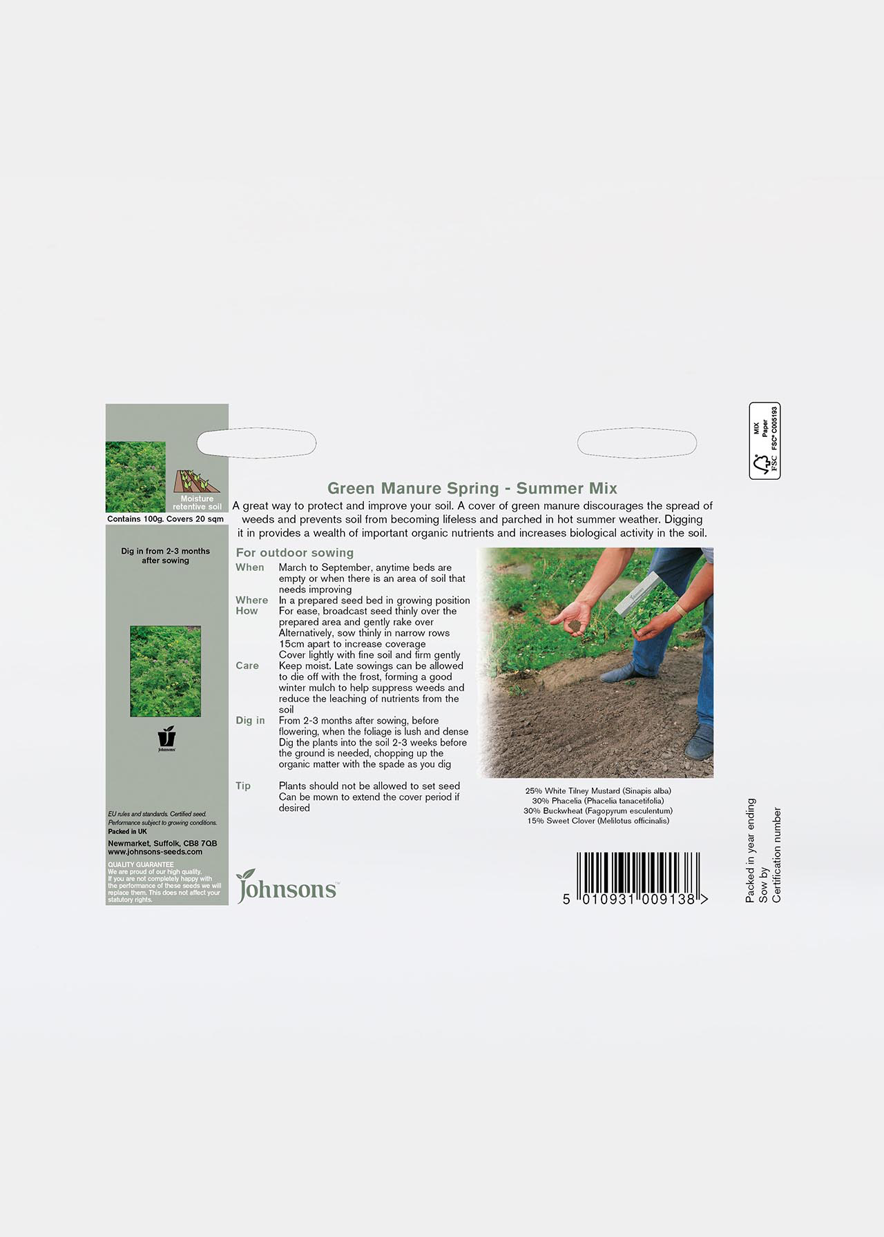 Green Manure Spring Summer Mix Seeds | Dobbies Garden Centres