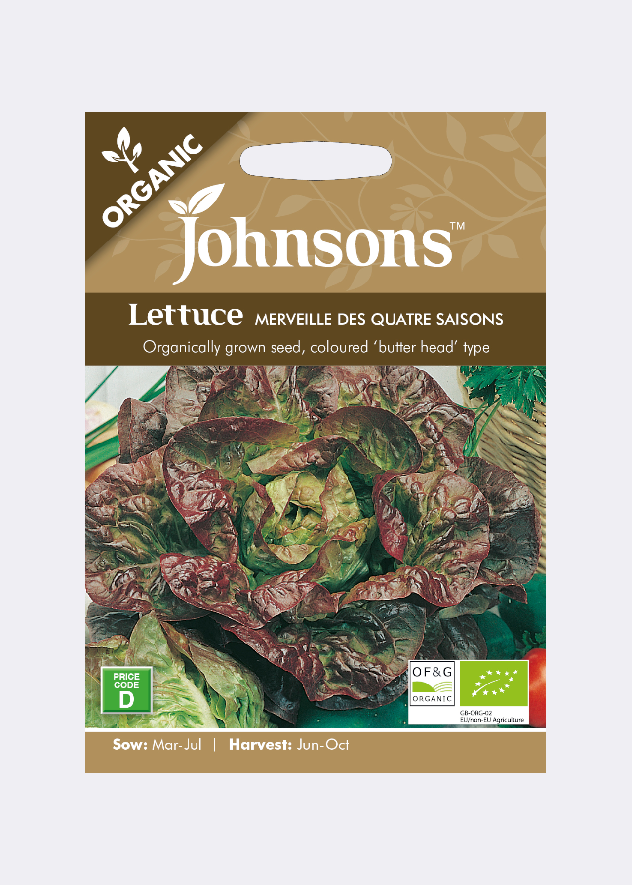 Organic Lettuce Merveille des quatre saisons Seeds
