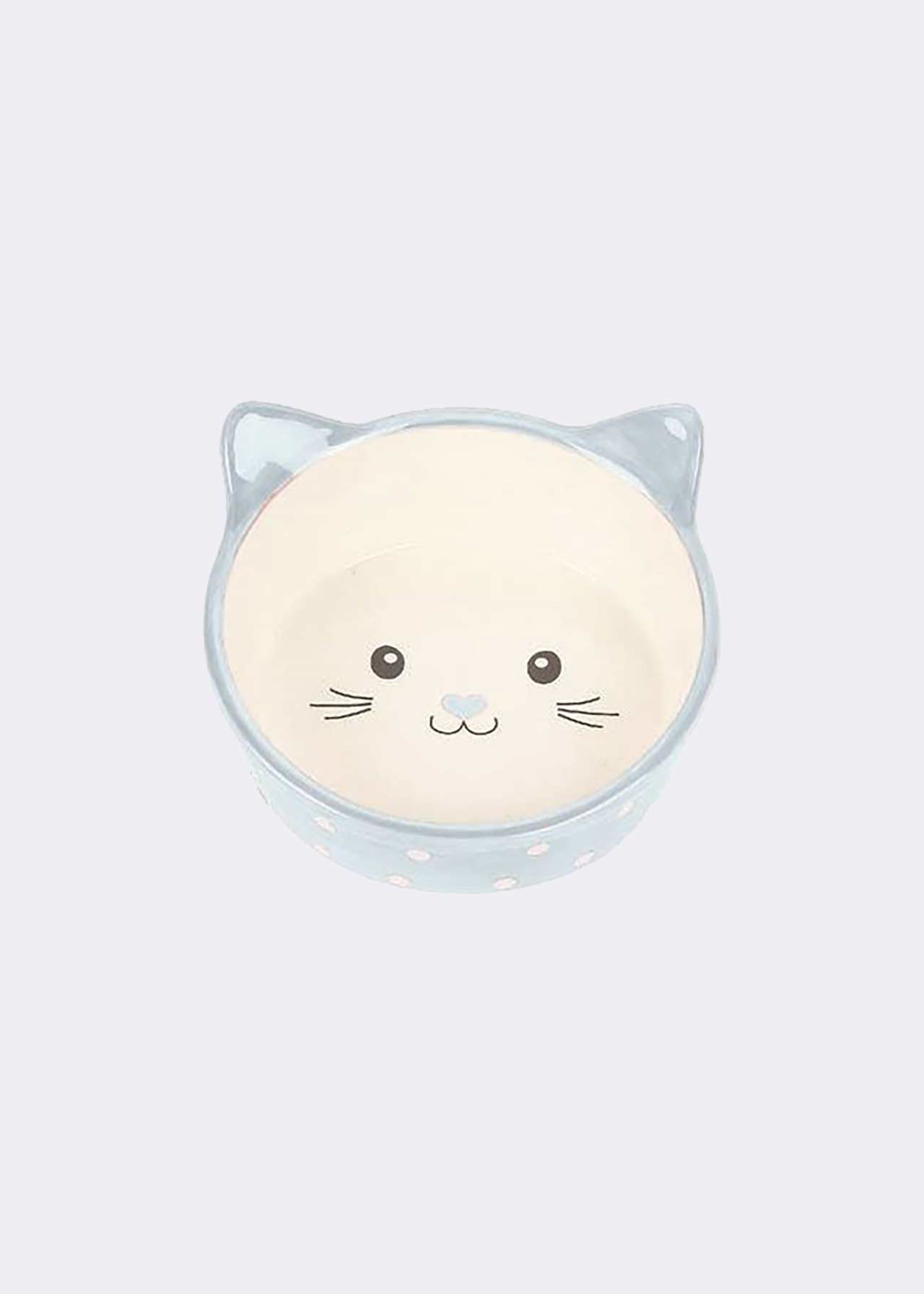 Happy Pet Polka Cat Bowl Blue