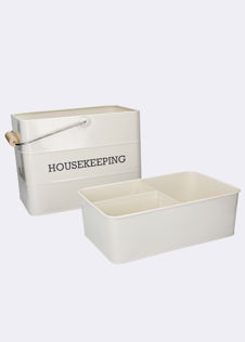 Housekeeping Box 33 x 21 x 26 cm Cream