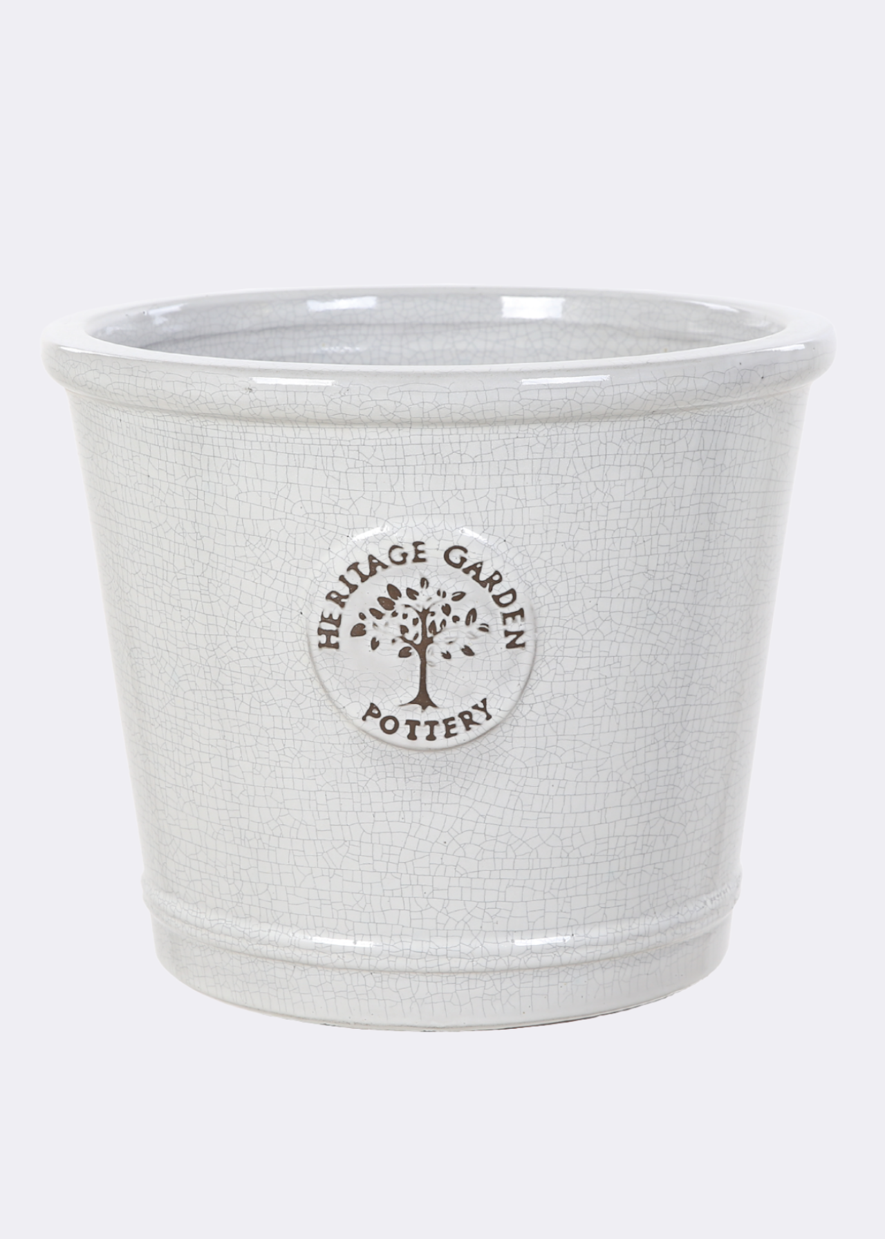 Edwardian Crackle Glaze Pot 40cm White