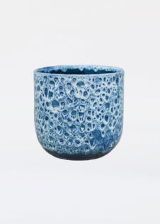 Ivyline glaze pot 16cm sapphire