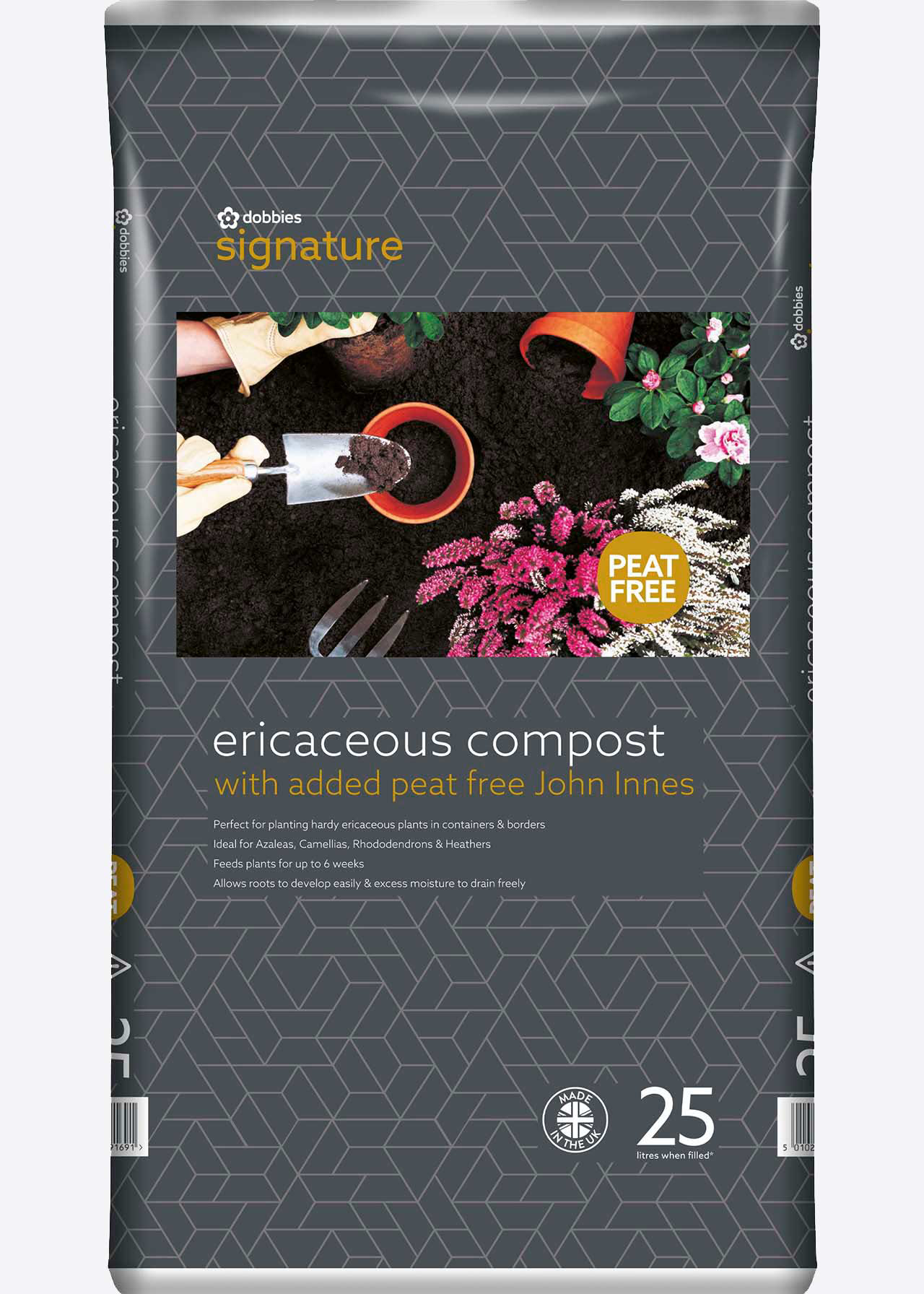 25L Dobbies Peat Free Ericaceous Compost +JI