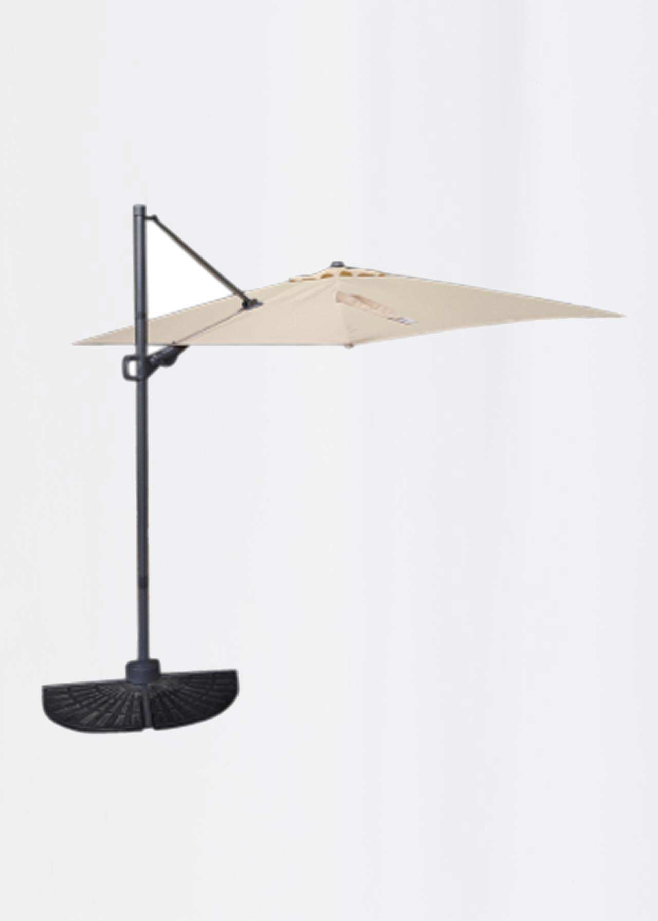 2.5m Keston Square Overhanging Parasol Set