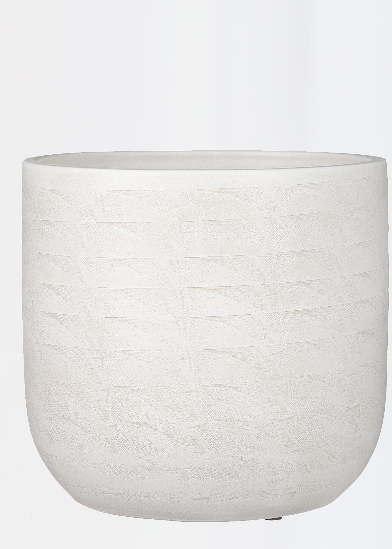 Nora Pot Round White 25cm