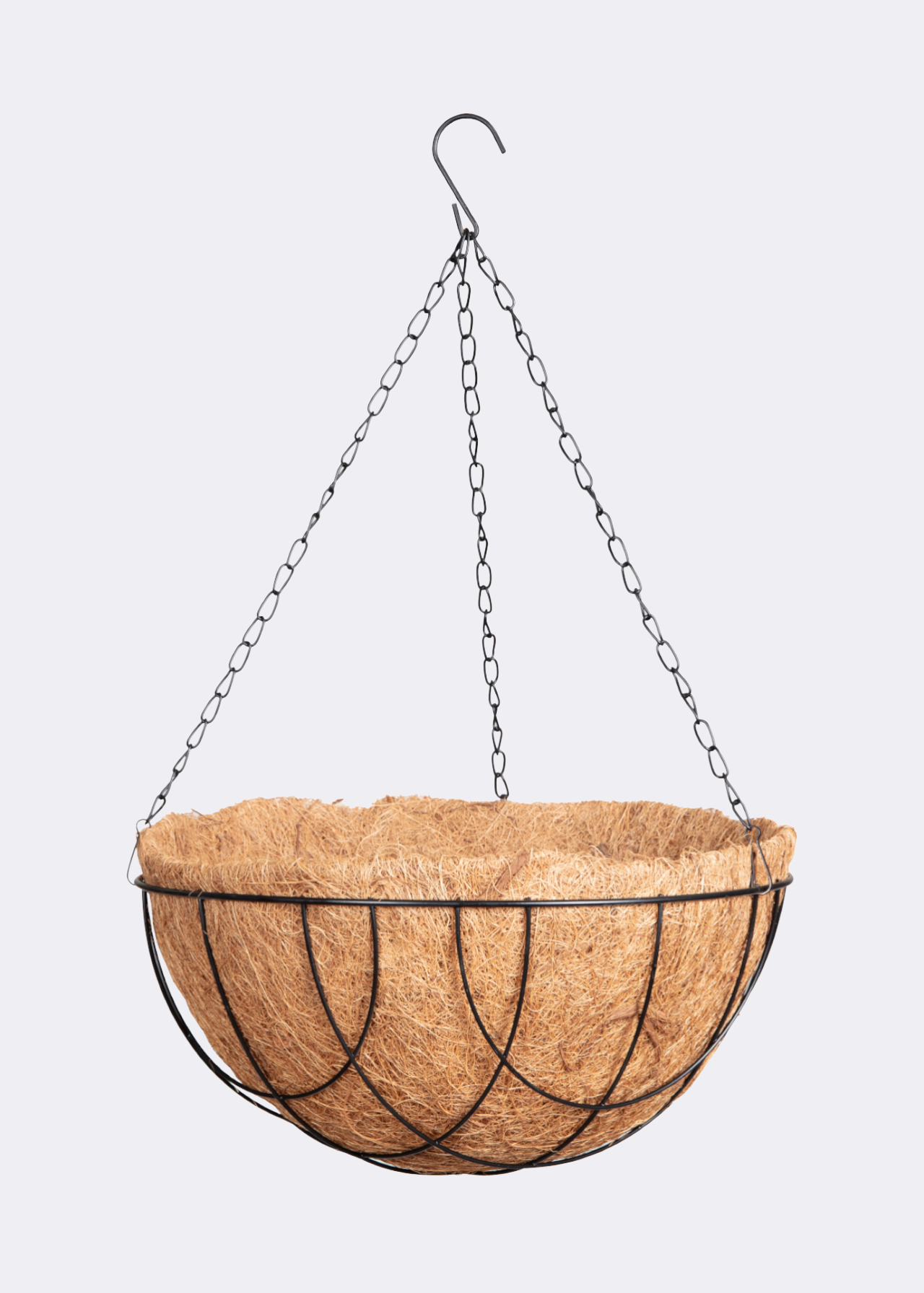 Hanging Metal Basket With Coco Liner 27cm