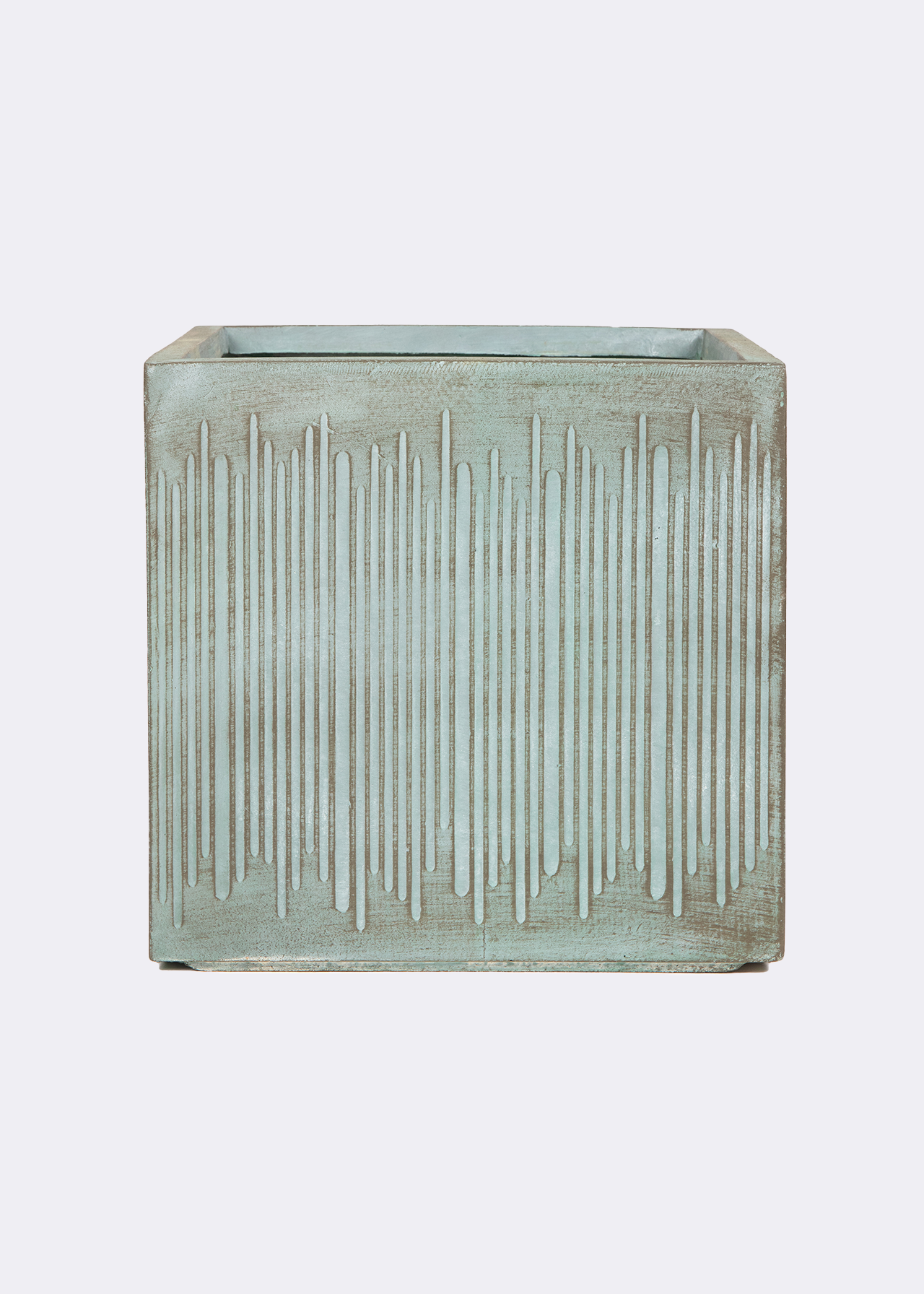 Oxide Stripe Cube Outdoor Pot 44cm