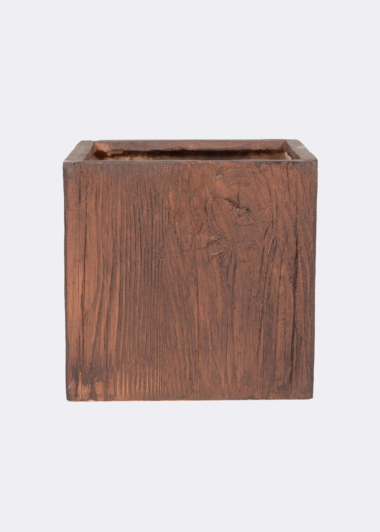 Wood Effect Square Outdoor Pot 37cm