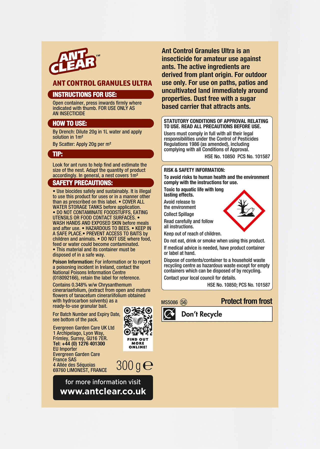 Clear Ant Control Granules 300g