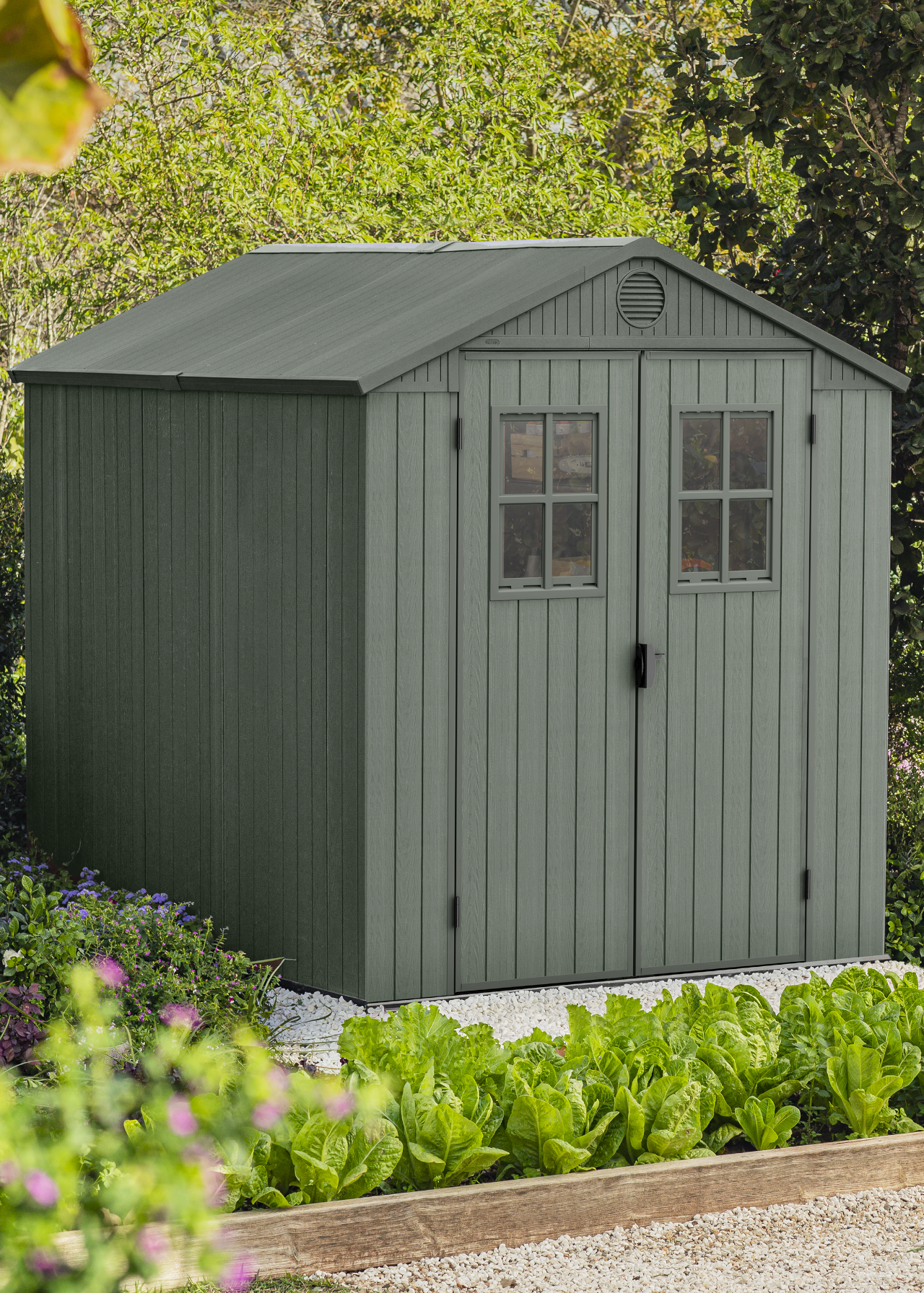 Henley 6x4 Garden Shed Green