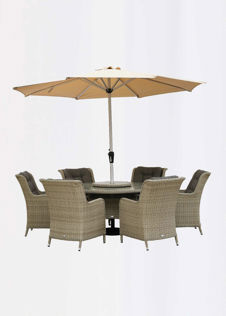 Ashton Rattan 6 Seat Outdoor Dining Set