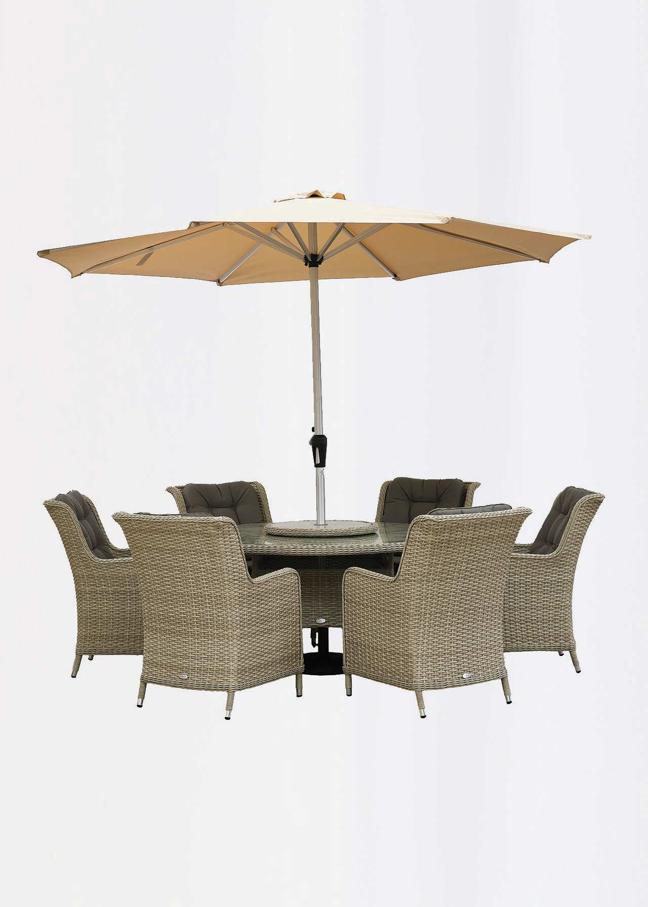 Ashton Rattan 6 Seat Outdoor Dining Set
