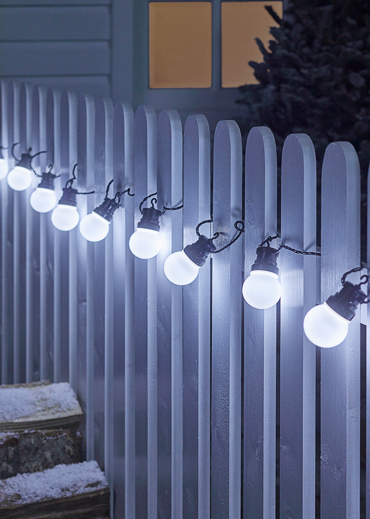 20 LED White Festoon Party Lights 5.7m