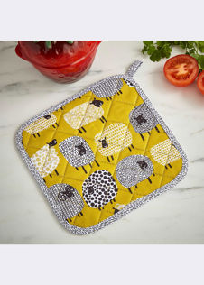 Dotty Sheep Cotton Pot Mat